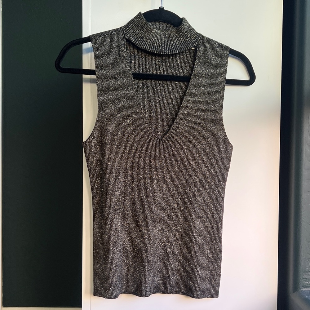 A.L.C. Black and Gold Knit Top